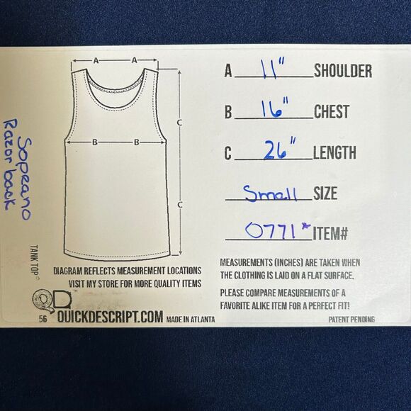 Soprano Tank Top Women Small Navy Blue Racerback Sleeveless Scoop Neck Pullover - Picture 6 of 9